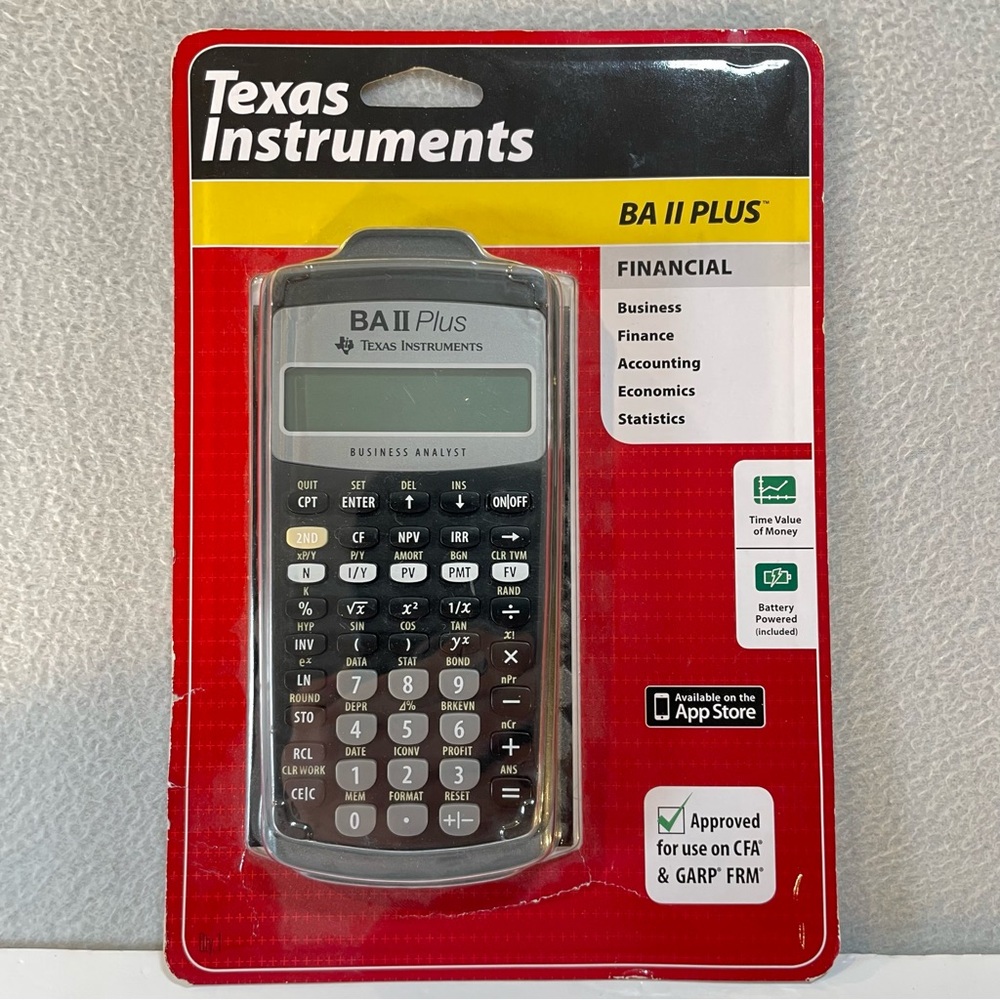 Texas Instruments BA II Plus Financial Calculator NEW! Sealed Condition